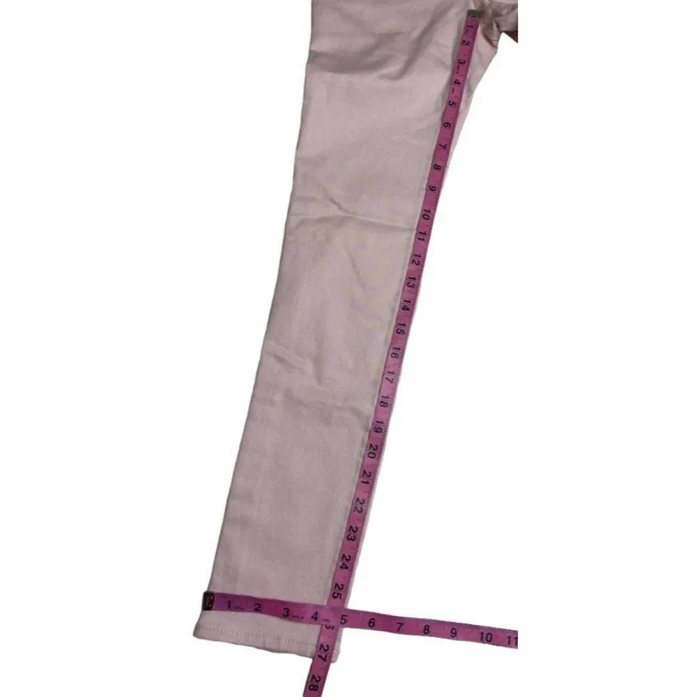 Girls Light Pink Denin‎ Jeans Hearts Adjustable Waist Super Skinny 12 Slim NEW